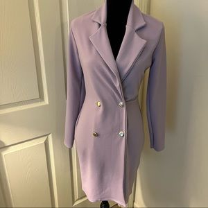 Boohoo Lilac Blazer Dress